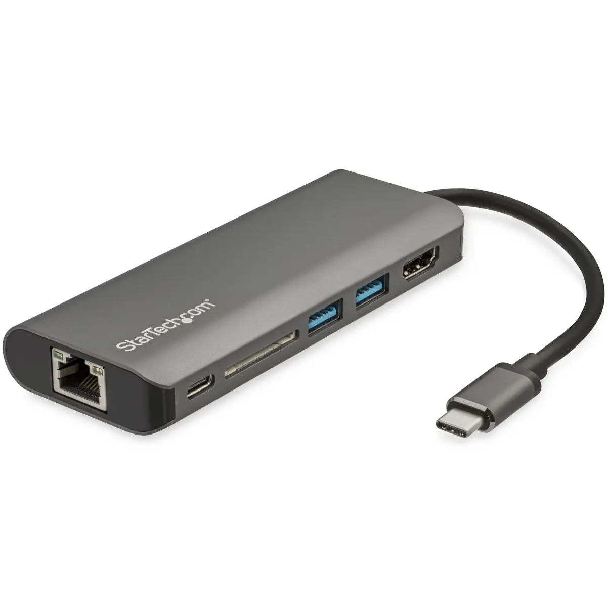 StarTech.com USB-C multiport Adapter to 4K HDMI, GbE, 2 USB-A, USB-C (Data/100W Power Deliver – DKT30CSDHPD3