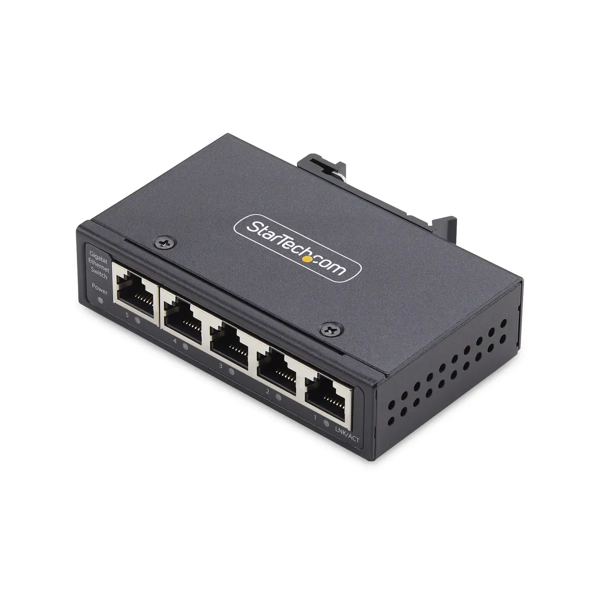 StarTech.com 5-Port Unmanaged Industrial Network Switch, 10/100/1000 Ethernet, Din R – I51G-ETHERNET-SWITCH