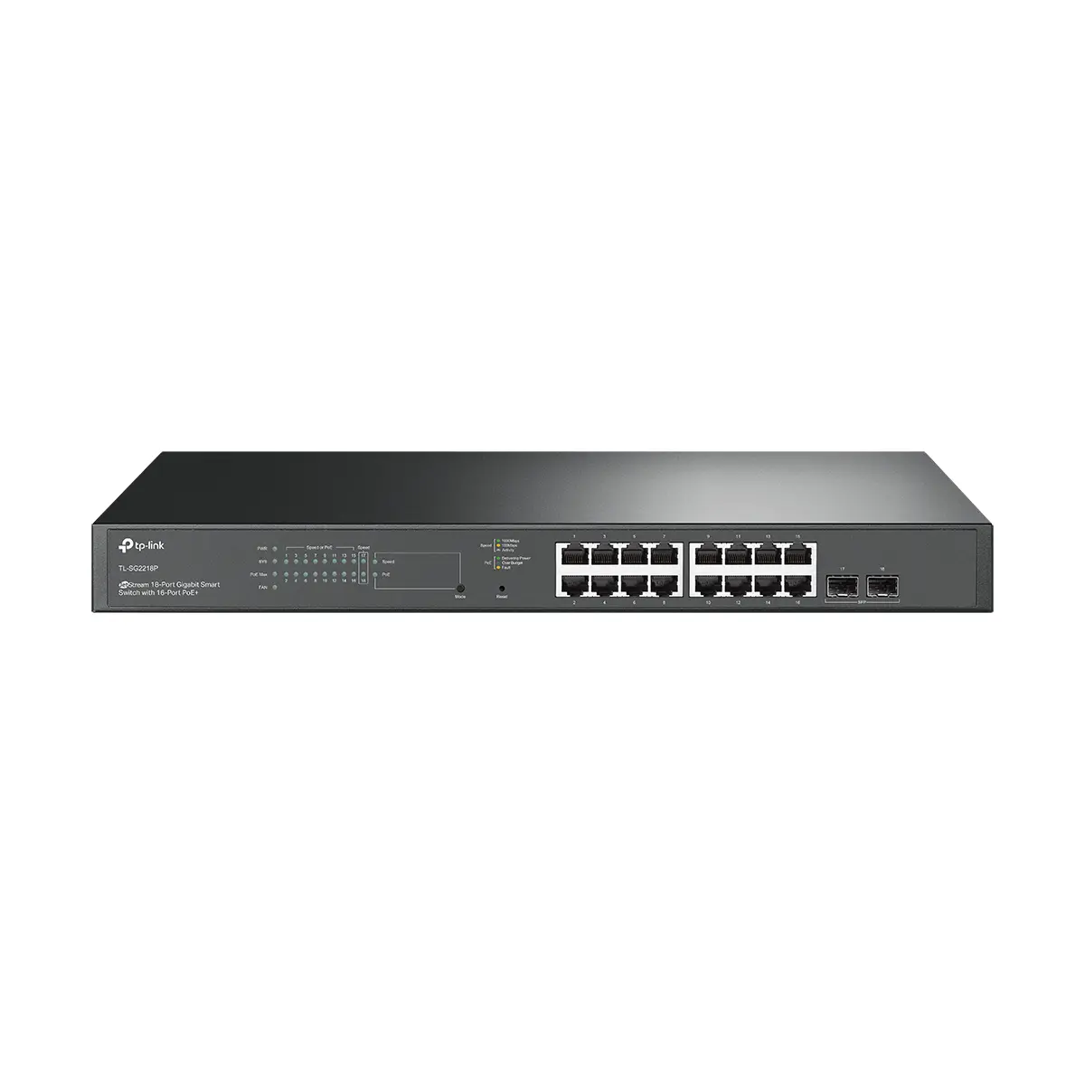 TP-Link Omada 18-PORT PoE+ Gigabit Smart Switch With 2 SFP Slots Port: 16 Gigabi – SG2218P