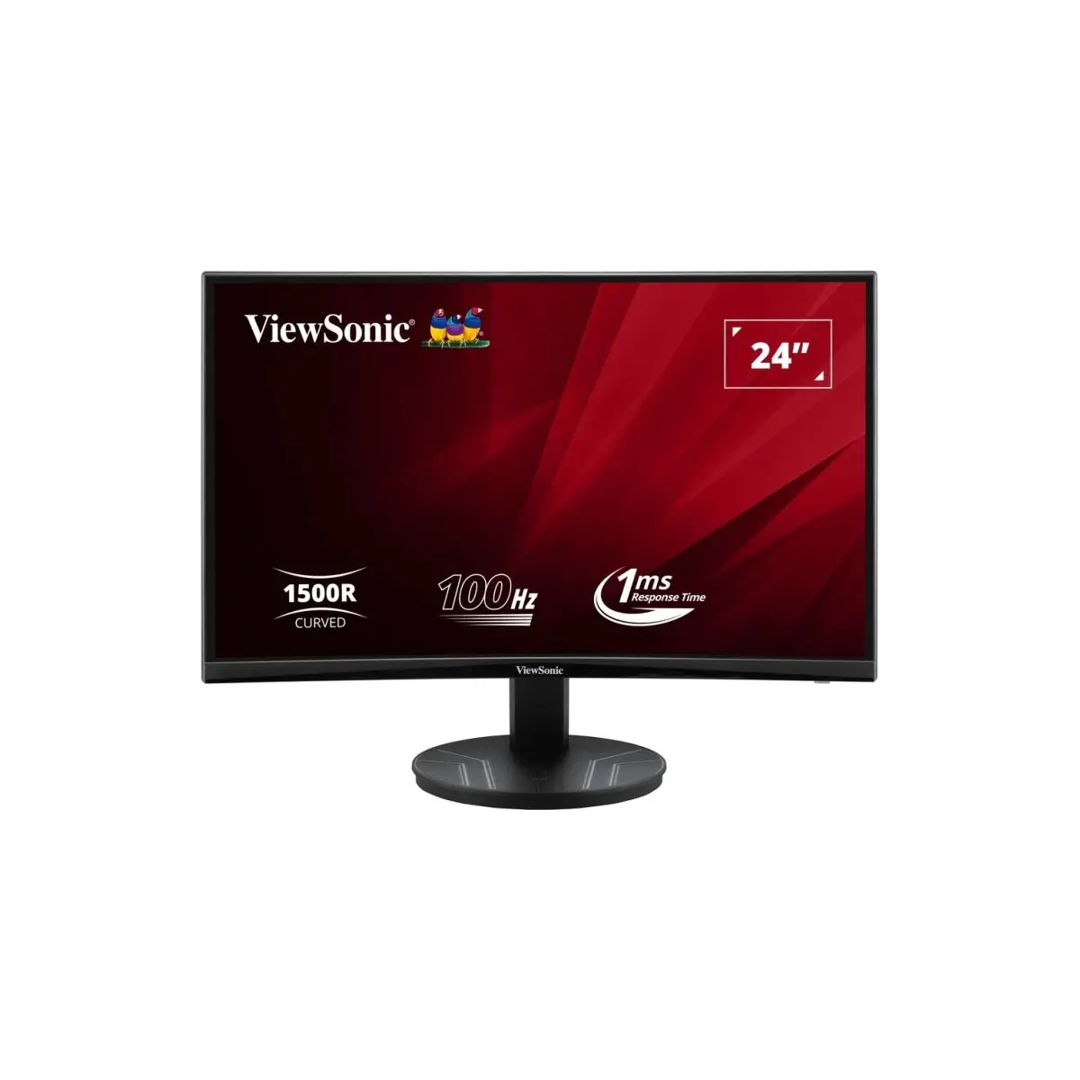 ViewSonic 24-inch 1080P VA Curved Monitor With Variable Refresh Rate, HDMI, Display – VA2416C